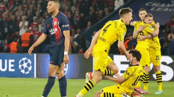 Now PSG vs Dortmund result in the: Score 1-0
